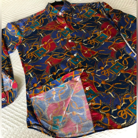 Equestrian-Solemare Collection Button down Shirt - Picture 2 of 9